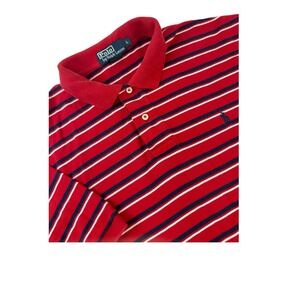 Polo Ralph Lauren Striped Polo Shirt Classic Fit Red White Blue Men's Size‎ L